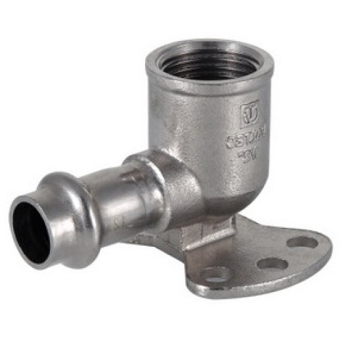 Уголок с крепл. (водорозетка) INOX-PRESS пресс/внутр. Ø12х1/2 VALTEC (5/80)