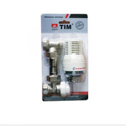 Термостатический комплект угл. Ø1/2 TIM, RVKS207.02
