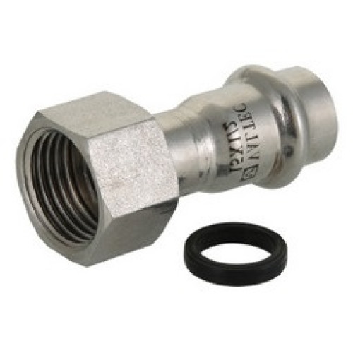 Муфта с нак. гайкой INOX-PRESS Ø12х1/2 VALTEC (5/240)