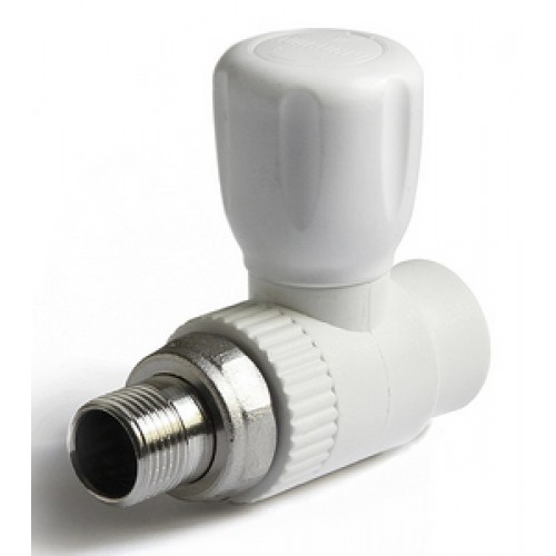 Кран шаровой с полусгоном PP-R прямой Ø20х1/2 PRO AQUA Белый (60)