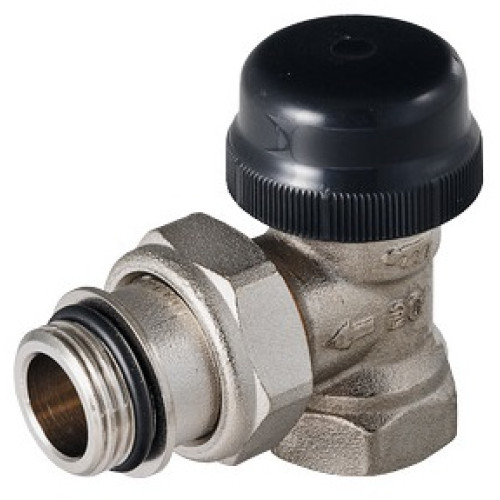 Клапан термостатический угл. с преднастройкой Ø1/2 KV 0,1-0,6 VALTEC (10/80)