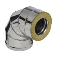 Сэндвич-колено Ø150х210х0,5*90° (AISI 430+оцинк.) (1)