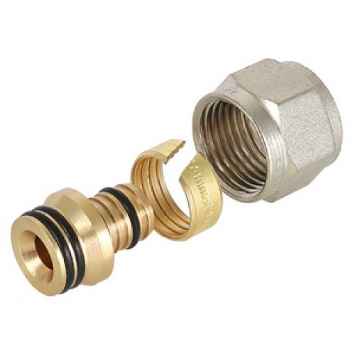 Соединитель коллекторный обжимной для м/п трубы Ø16х2,0х1/2 VALTEC (10/300)