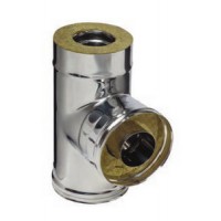 Сэндвич-тройник Ø120х200х0,5*90° (AISI 430+оцинк.)