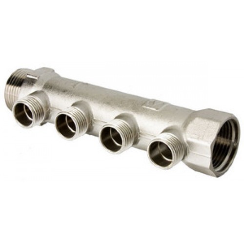 Коллектор распределительный 2 выхода Ø1х1/2 нар.р. VALTEC (2/50)